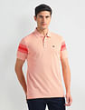 Arrow Sports Striped Sleeve Solid Polo Shirt