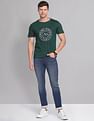 AD by Arvind Crew Neck Graphic Print T-Shirt