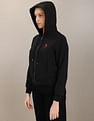 U.S. Polo Assn. Women Full Zip Placket Solid Sweatshirt
