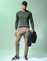 Flying Machine Slash Slim Tapered Fit Solid Trousers