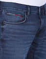 Tommy Hilfiger Men Dark Blue Stone Wash Scanton Slim Fit Jeans