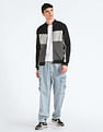 Flying Machine Heathered Panelled Sweatshirt