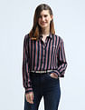 U.S. Polo Assn. Women Vertical Stripe Regular Fit Shirt