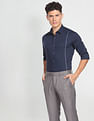 Arrow Newyork Self Design Twill Shirt