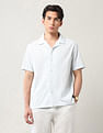 Arrow Textured Relaxed Fit Cuban Shirt