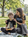 U.S. Polo Assn. Kids Boys Brand Printed Regular Fit T-Shirt