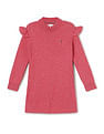 Tommy Hilfiger Kids Girls Ruffle Skater Dress Ls