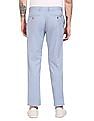 Tommy Hilfiger Men Blue Denton Regular Fit Solid Casual Trousers