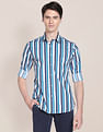 U.S. Polo Assn. Spread Collar Stripe Casual Shirt