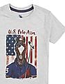 U.S. Polo Assn. Kids Boys Polo Horse Print Cotton T-Shirt