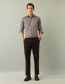 Arrow Newyork Floral Printed Satin Shirt