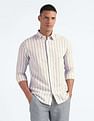 Flying Machine Tencel Hemp Cotton Stripe Shirt