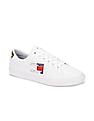 Tommy Hilfiger Women White Lace Up Brand Flag Sneakers