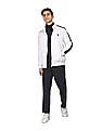 U.S. Polo Assn. Men White High Neck Solid Quilted Jacket