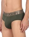 Calvin Klein Underwear Men Olive Icon Elasticized Waist Solid Hip Briefs
