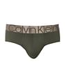 Calvin Klein Underwear Men Olive Icon Elasticized Waist Solid Hip Briefs