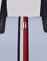 Tommy Hilfiger Solid Blue Nylon Handbag
