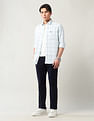 Arrow Sport Mid Rise Slim Fit Solid Trousers