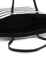Tommy Hilfiger Striped Blue Pu Tote Bag