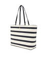 Tommy Hilfiger Striped Blue Pu Tote Bag