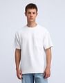 Flying Machine Solid Pattern Relaxed Fit T-Shirt
