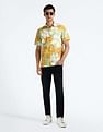 Flying Machine Spread Collar Floral Print Shirt