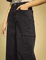 Flying Machine Women High Rise Cargo Jeans