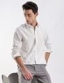 Calvin Klein Jeans Vertical Stripes Regular Fit Dobby Woven Shirt