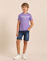 U.S. Polo Assn. Kids Boys Brand Printed Regular Fit T-Shirt