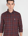 U.S. Polo Assn. Denim Co. Plaid Check Dobby Cotton Casual Shirt