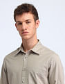 Flying Machine Slim Fit Solid Cotton Shirt