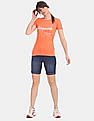 Aeropostale Blue Upturned Hem Stone Wash Denim Shorts