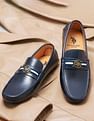 U.S. Polo Assn. Men Metallic Logo Accent Solid Fritof Loafers