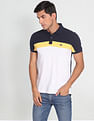 Arrow Sports Colour Block Cotton Polo Shirt
