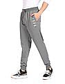 Aeropostale Men Grey Mid Rise Heathered Joggers