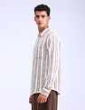 Flying Machine Regular Vertical Striped Dobby Shirt