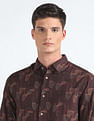 Flying Machine Tropical Print Cotton Shirt