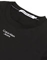 Calvin Klein Jeans Men Black Crew Neck Logo T-shirt