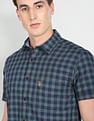 U.S. Polo Assn. Denim Co. Short Sleeve Tartan Cotton Casual Shirt