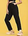 Flying Machine Women Pure Cotton Drawstring Waist Jogger Jeans
