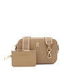 Tommy Hilfiger Textured Beige PU Sling Bag