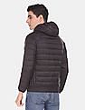 U.S. Polo Assn. Men Black Hood Quilted Puffer Jacket