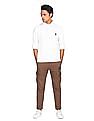 U.S. Polo Assn. Men White Long Sleeves Solid Polo Shirt
