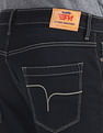 Flying Machine Mid Rise Slash Slim Tapered Fit Jeans