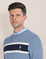 U.S. Polo Assn. Crew Neck Horizontal Stripe Sweater