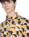 Flying Machine Abstract Print Cotton Shirt