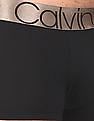 Calvin Klein Underwear Men Black Elasticized Brand Waist Solid Trunks