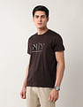 Arrow Newyork Brand Printed Night Is Young T-Shirt
