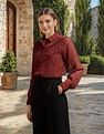 U.S. Polo Assn. Women Lace Detail Chiffon Shirt