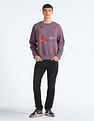 Flying Machine Oversized Graphic Print Sweatshirt